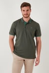 Pamuklu Regular Fit 3'lü Paket Erkek Polo Yaka T Shirt 59029641827S3 İndigo-Haki-Mint-Beyaz