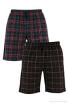 Pamuklu Regular Fit Bağlamalı Cepli 2'li Pijama Paket Erkek Şort 6574004S2 Yeşil-Siyah-Bordo