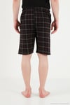 Pamuklu Regular Fit Bağlamalı Cepli Pijama Erkek Şort 6574004 SİYAH-BORDO