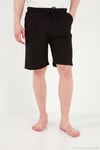 Pamuklu Regular Fit Bağlamalı Cepli Pijama Erkek Şort 6574004 SİYAH