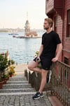 Pamuklu Regular Fit Baskılı Bisiklet Yaka Erkek T Shirt 5904061 SİYAH