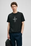 Pamuklu Regular Fit Baskılı Bisiklet Yaka Erkek T Shirt 111020307 SİYAH