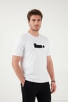 Pamuklu Regular Fit Baskılı Bisiklet Yaka Erkek T Shirt 5904061 EKRU