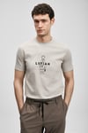 Pamuklu Regular Fit Baskılı Bisiklet Yaka Erkek T Shirt 111020307 TAŞ