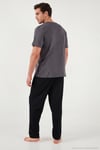 Pamuklu Regular Fit Baskılı Erkek Pijama Takımı 6096160 GRİ