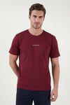 Pamuklu Regular Fit Baskılı Erkek Pijama Takımı 6096160 BORDO