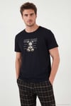 Pamuklu Regular Fit Baskılı Erkek Pijama Takımı 6096165 SİYAH