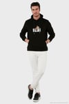 Pamuklu Regular Fit Baskılı Kanguru Cepli Kapüşonlu Erkek Sweat 6141004B SİYAH