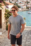 Pamuklu Regular Fit Bisiklet Yaka 3'lü Paket Erkek T Shirt 59020204S3 Mürdüm-Vizon Yeşili-Açık Gri