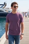 Pamuklu Regular Fit Bisiklet Yaka 3'lü Paket Erkek T Shirt 59020204S3 Mürdüm-Vizon Yeşili-Açık Gri