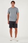 Pamuklu Regular Fit Bisiklet Yaka 3'lü Paket Erkek T Shirt 59020204S3 Vizon Yeşil-Mavi-Açık Gri