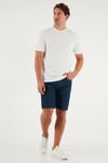 Pamuklu Regular Fit Bisiklet Yaka 5'li Paket Erkek T Shirt 59020204S5 Siyah-Mürdüm-Kül-Mavi-Ekru