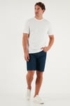 Pamuklu Regular Fit Bisiklet Yaka 5'li Paket Erkek T Shirt 59020204S5 Mürdüm-Vizon Yeşili-Mavi-Açık Gri-Ekru