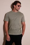 Pamuklu Regular Fit Bisiklet Yaka 5'li Paket Erkek T Shirt 59020204S5 Siyah-Mürdüm-Vizon Yeşili-Kül-Mavi