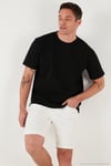 Pamuklu Regular Fit Bisiklet Yaka Basic Erkek T Shirt 5902772 SİYAH
