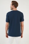 Pamuklu Regular Fit Bisiklet Yaka Basic Erkek T Shirt 5902387 İNDİGO