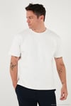 Pamuklu Regular Fit Bisiklet Yaka Basic Erkek T Shirt 5902772 EKRU