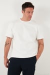 Pamuklu Regular Fit Bisiklet Yaka Basic Erkek T Shirt 5902772 EKRU