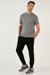 Pamuklu Regular Fit Bisiklet Yaka Basic Erkek T Shirt 59020201 AÇIK HAKİ