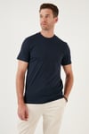 Pamuklu Regular Fit Bisiklet Yaka Basic Erkek T Shirt 59020201 İNDİGO