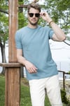 Pamuklu Regular Fit Bisiklet Yaka Basic Erkek T Shirt 5902387 MAVİ