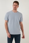 Pamuklu Regular Fit Bisiklet Yaka Basic Erkek T Shirt 5902387 AÇIK GRİ