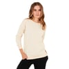 Pamuklu Regular Fit Bisiklet Yaka Basic Kadın Sweat 5863569 TAŞ