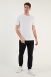 Pamuklu Regular Fit Bisiklet Yaka Basic Erkek T Shirt 5902387 BEYAZ
