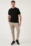 Pamuklu Regular Fit Bisiklet Yaka Basic Erkek T Shirt 59020201 SİYAH