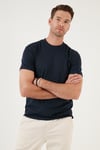 Pamuklu Regular Fit Bisiklet Yaka Basic Erkek T Shirt 59020201 İNDİGO