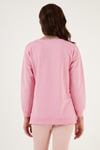 Pamuklu Regular Fit Bisiklet Yaka Basic Kadın Sweat 5863569 Şeker Pembe