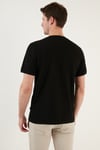 Pamuklu Regular Fit Bisiklet Yaka Basic Erkek T Shirt 5902387 SİYAH