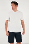 Pamuklu Regular Fit Bisiklet Yaka Basic Erkek T Shirt 5902387 EKRU