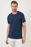 Pamuklu Regular Fit Bisiklet Yaka Basic Erkek T Shirt 5902387 İNDİGO