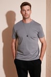 Pamuklu Regular Fit Bisiklet Yaka Basic Erkek T Shirt 59020201 AÇIK HAKİ