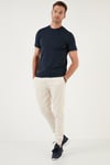Pamuklu Regular Fit Bisiklet Yaka Basic Erkek T Shirt 59020201 İNDİGO