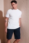 Pamuklu Regular Fit Bisiklet Yaka Basic Erkek T Shirt 5902387 EKRU
