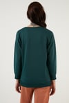 Pamuklu Regular Fit Bisiklet Yaka Basic Kadın Sweat 5863569 NEFTİ