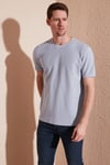Pamuklu Regular Fit Bisiklet Yaka Basic Erkek T Shirt 5902387 AÇIK GRİ