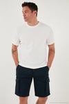 Pamuklu Regular Fit Bisiklet Yaka Basic Erkek T Shirt 5902387 EKRU