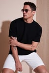 Pamuklu Regular Fit Bisiklet Yaka Basic Erkek T Shirt 5902772 SİYAH