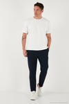 Pamuklu Regular Fit Bisiklet Yaka Basic Erkek T Shirt 5902772 EKRU