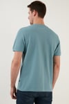 Pamuklu Regular Fit Bisiklet Yaka Basic Erkek T Shirt 5902387 MAVİ