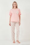 Pamuklu Regular Fit Bisiklet Yaka Cep Detaylı Kadın Pijama Takımı 6091325 SOMON
