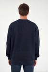 Pamuklu Regular Fit Bisiklet Yaka Dokulu Erkek Sweat 5905866 LACİVERT