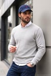 Pamuklu Regular Fit Bisiklet Yaka Dokulu Erkek Sweat 5905866 TAŞ