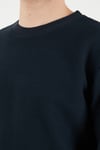 Pamuklu Regular Fit Bisiklet Yaka Dokulu Erkek Sweat 5905866 LACİVERT