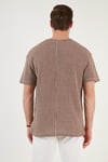 Pamuklu Regular Fit Bisiklet Yaka Erkek T Shirt CF24S218033 KAHVE