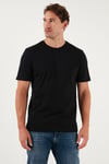 Pamuklu Regular Fit Bisiklet Yaka Erkek T Shirt 59020204 SİYAH