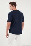 Pamuklu Regular Fit Bisiklet Yaka Erkek T Shirt 5904074 İNDİGO